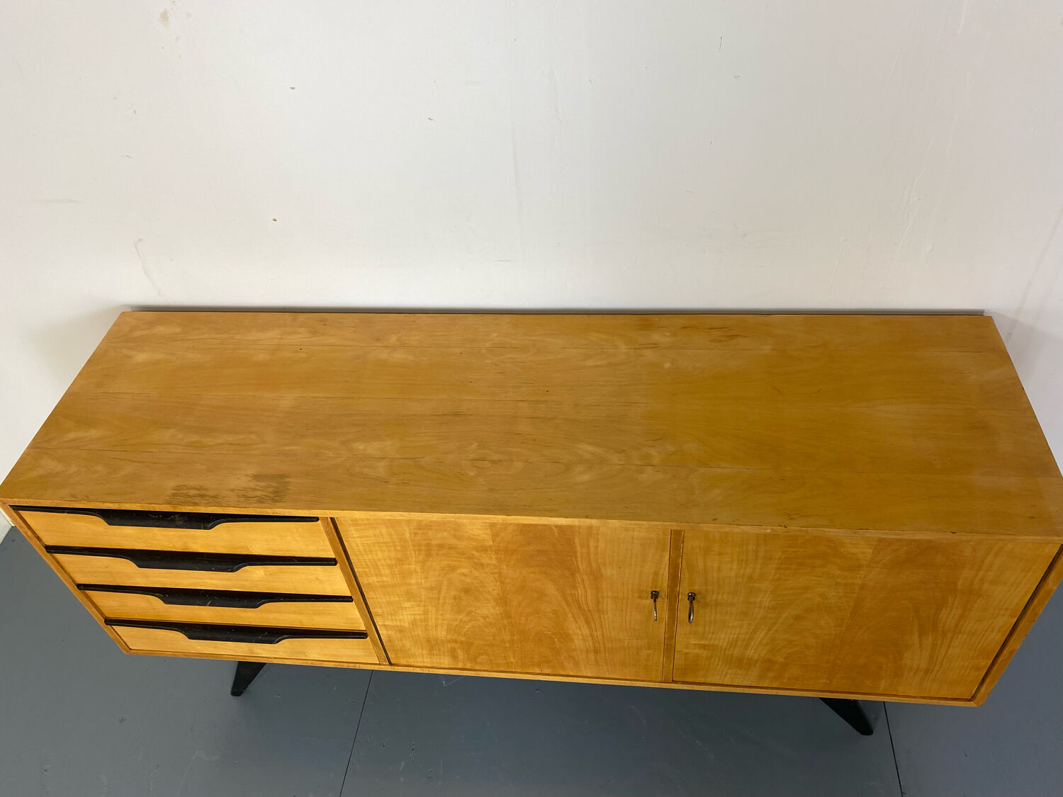 mid-century modern birch sideboard, 1950s