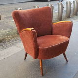 Club 50s 60s armchair Red