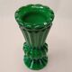 Vase en verre malachite bohémien tchèque