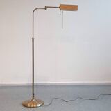 Vintage brass reading floor lamp