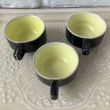 3 cups of black & yellow bistro coffee from Salès, France