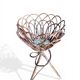 Tripod flower pot basket made of wicker, turned in the 1960s.