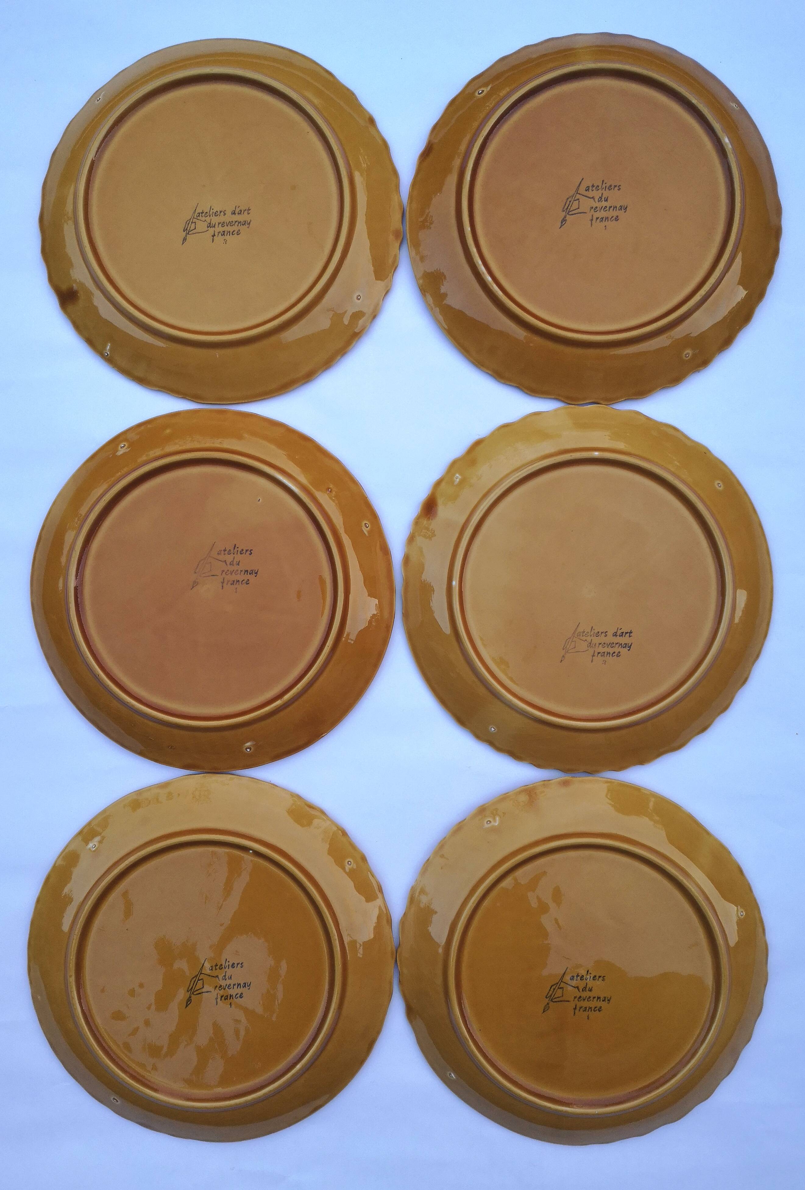 Vintage plates, Fish in barbotine