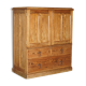 Buffet de gouvernante victorien antique en pin avec étagère coulissante
