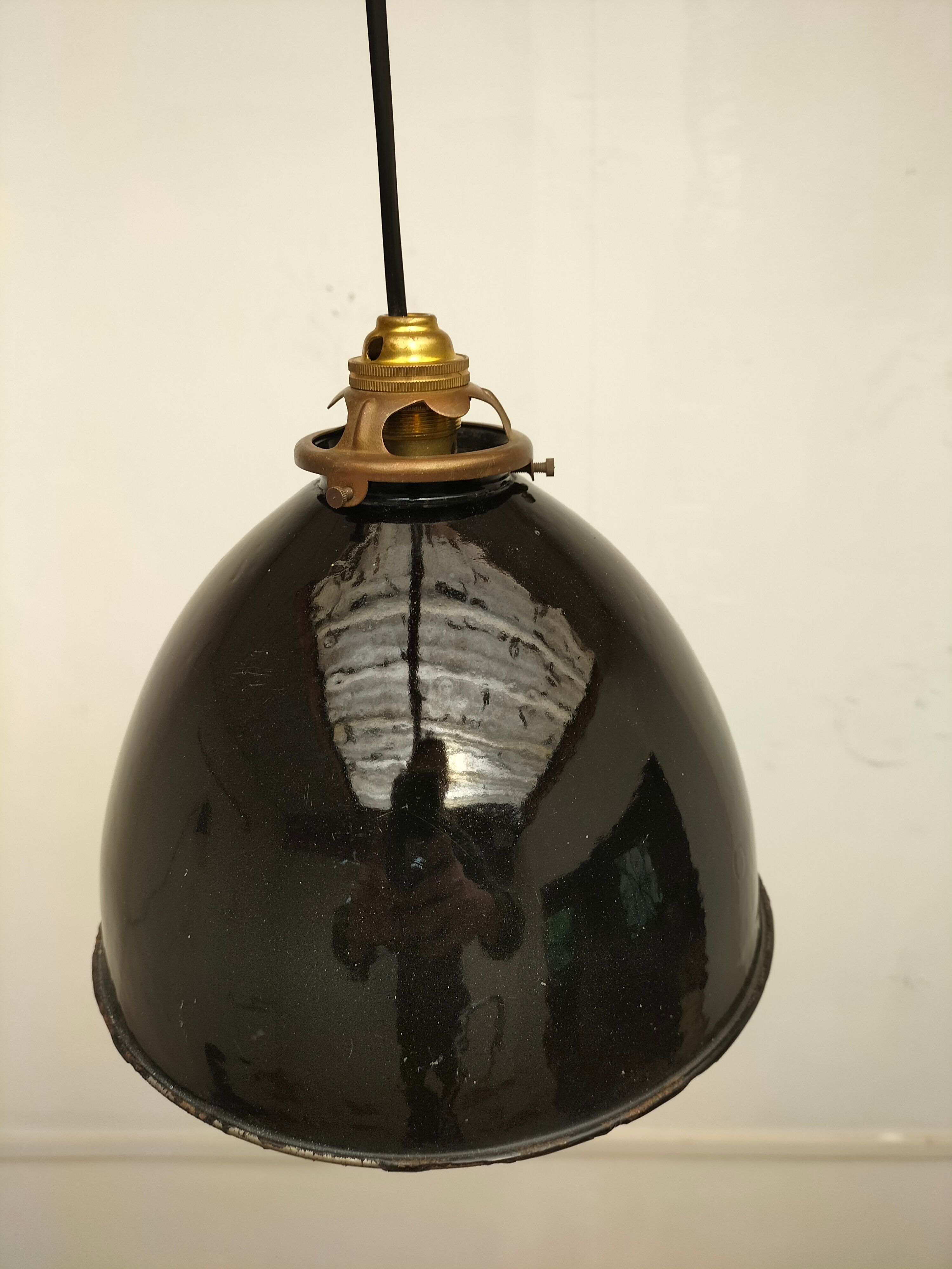 Old enamelled lamp