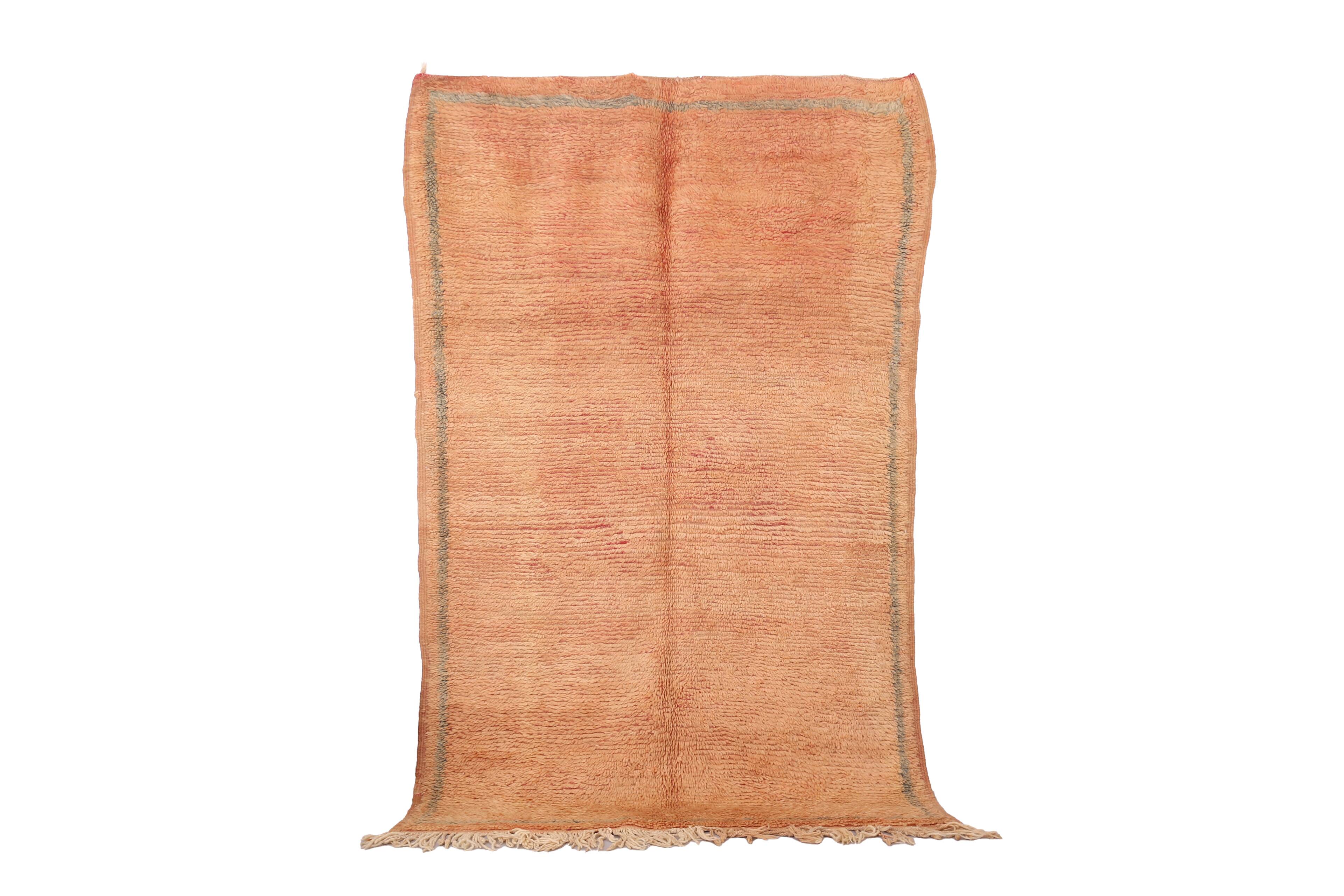 Peach Vintage Moroccan Rug 144 x 226 cm -