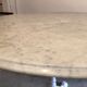 Old round table cast-iron central feet and marble tray 1960