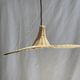 Small suspension, rattan luminaire in hat shape D:60cm