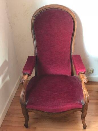 Antique Voltaire armchair with adjustable reclining mechanism – 3 positions