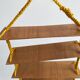 Vintage macrame wall hanging shelves