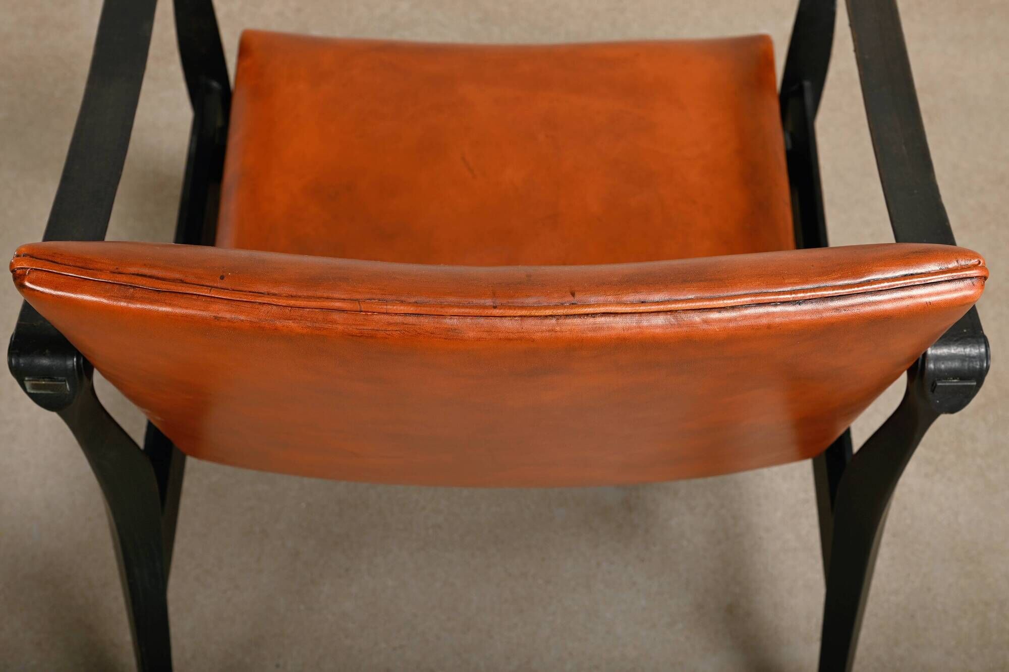 Karen & Ebbe Clemmensen Safari Chair in leather for Fritz Hansen, Denmark