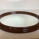 Brown plastic oval mirror made in belgium