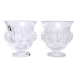 Pair of vases Lalique - Crystal Cast - Elisabeth - Period : XXth - Style : Art Deco