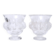Pair of vases Lalique - Crystal Cast - Elisabeth - Period : XXth - Style : Art Deco