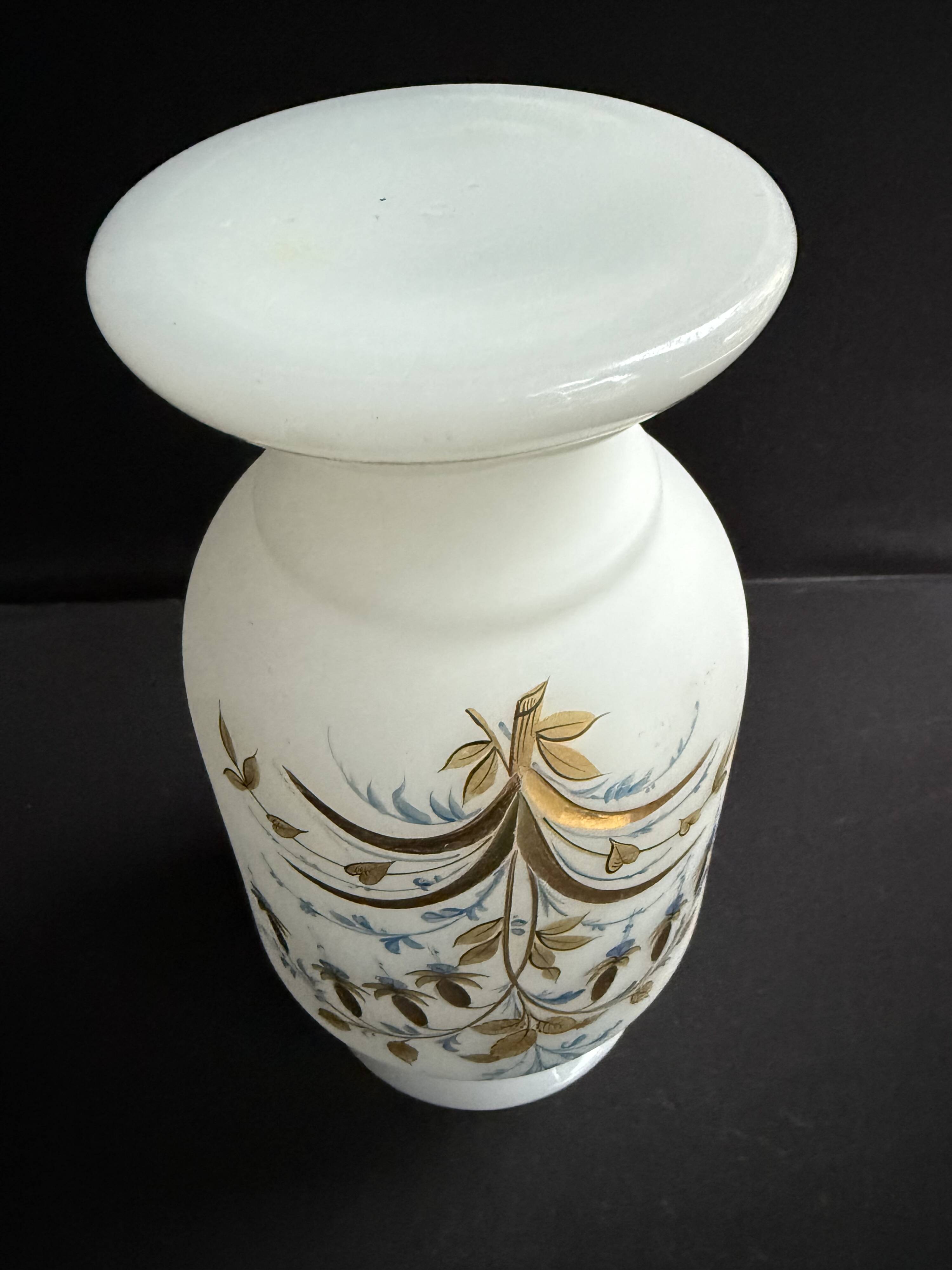 Large 19th century opaline vase