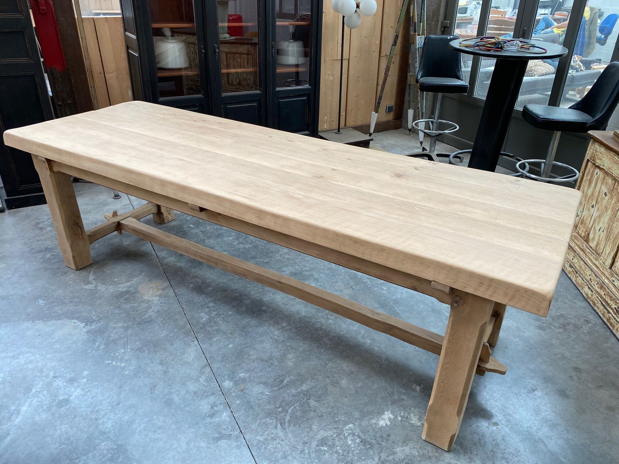 Large oak farm table
