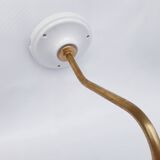 White opaline swan neck wall lights