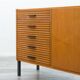 Teak sideboard with grooved drawers, 1960s.