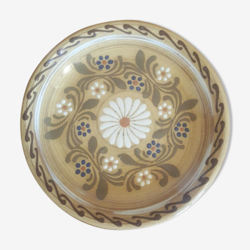 Assiette décorative Alsace Soufflenheim beige Diamètre 23 cm