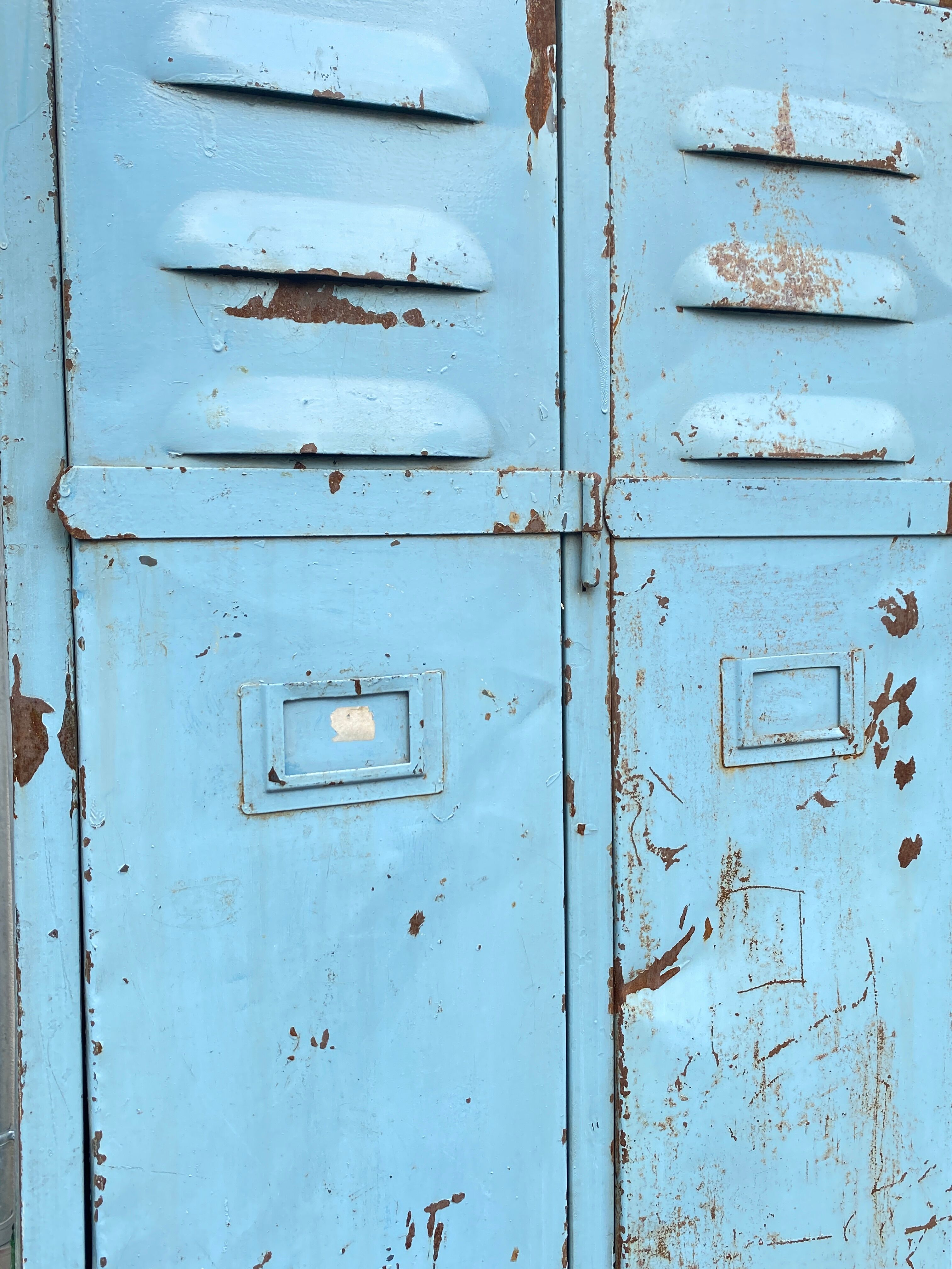 Vintage metal industrial wardrobe