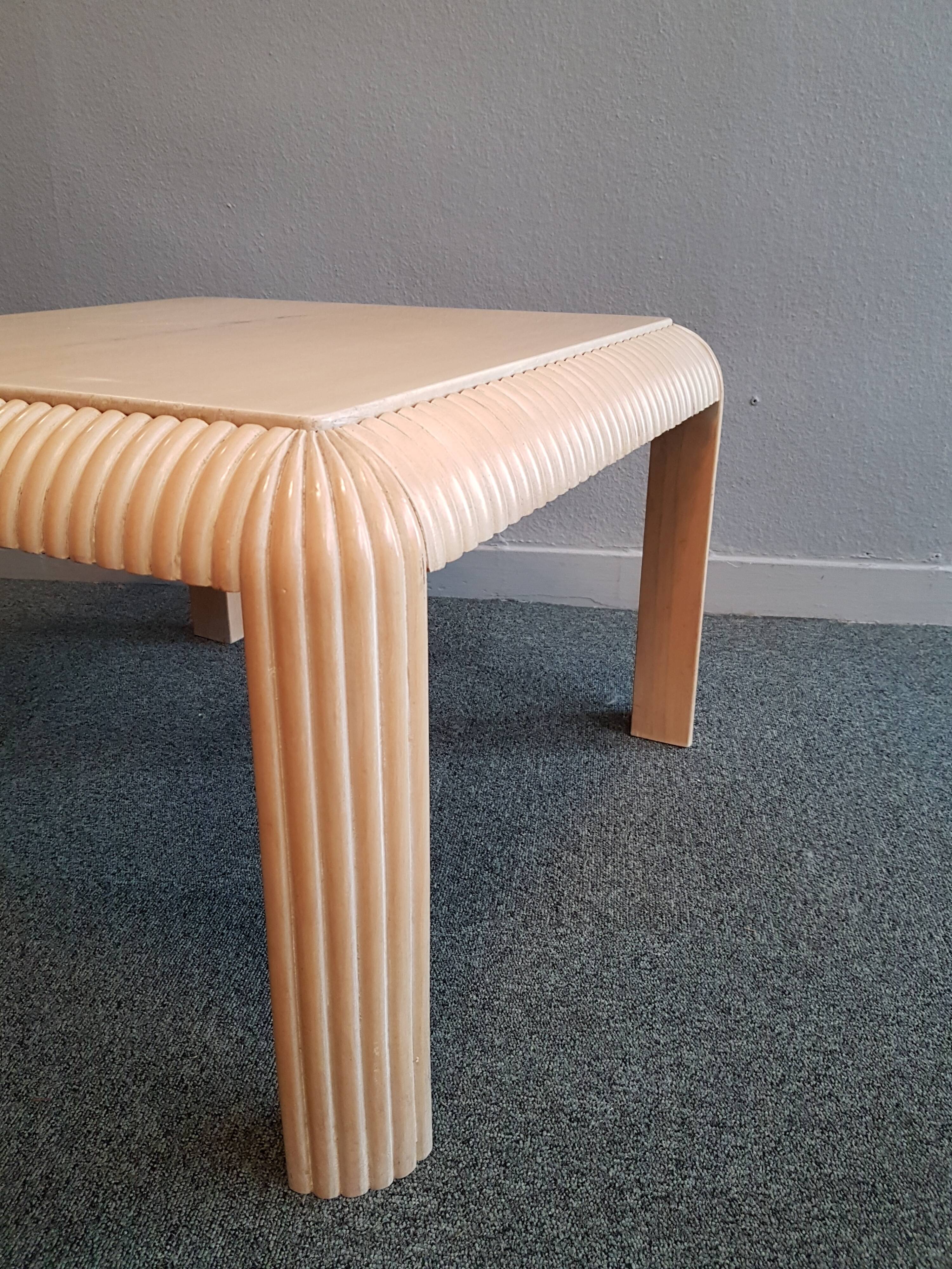 Italian travertine coffee table