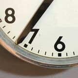 Functional industrial clock brillie polished alu 24 cm station pendulum 1960