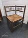 Antique corner fireplace armchair