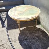 Table basse marbre et laiton vintage