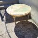 Vintage marble and brass coffee table