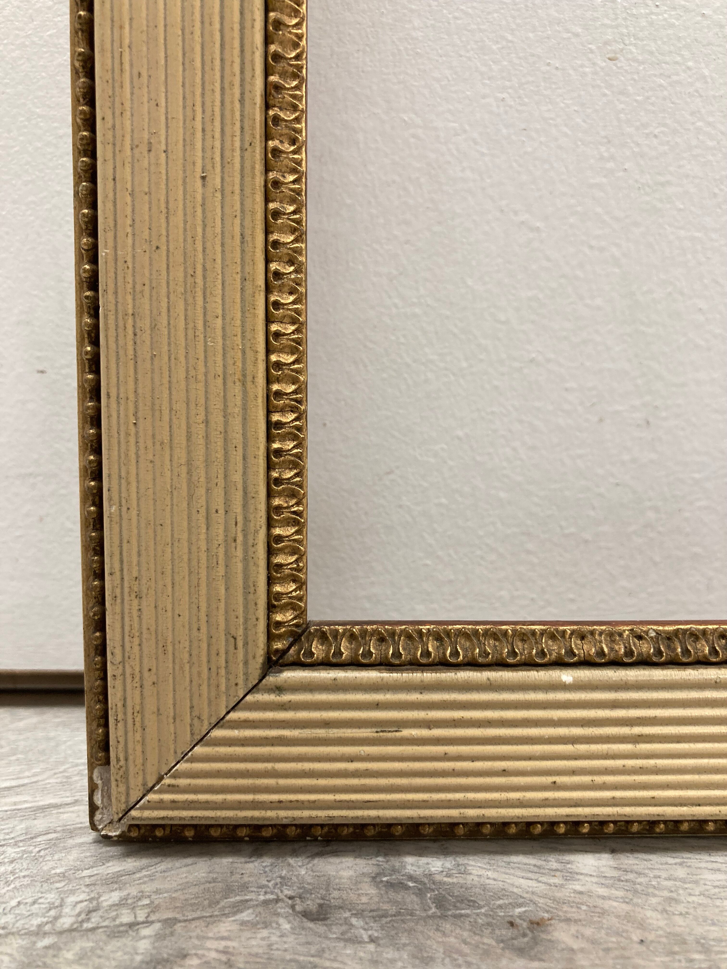 Vintage cream and gold frame