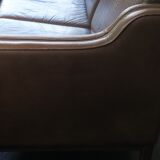 Leather sofa in brown leather from Denmark