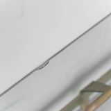 Wall coat rack in wood and glass, 1950s vintage modernism