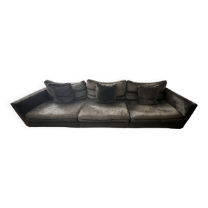 Canapé long Island Roche - gris