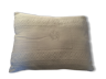 Cushion in white damask and linen ecru