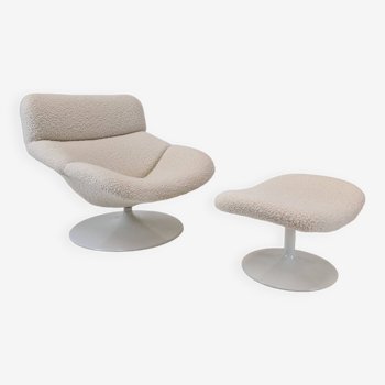 F518 Lounge Chair with Ottoman by Geoffrey Harcourt for Artifort, 1970s