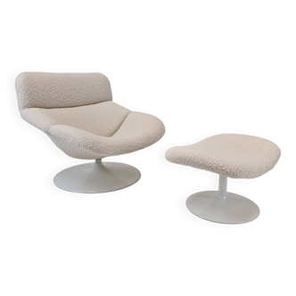 F518 Lounge Chair with Ottoman by Geoffrey Harcourt for Artifort, 1970s