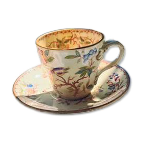 Tasse et soucoupe Sarreguemines Minton