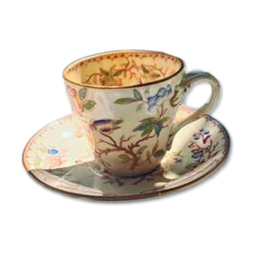 Cup and saucer Sarreguemines Minton
