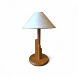 1980s pine table lamp