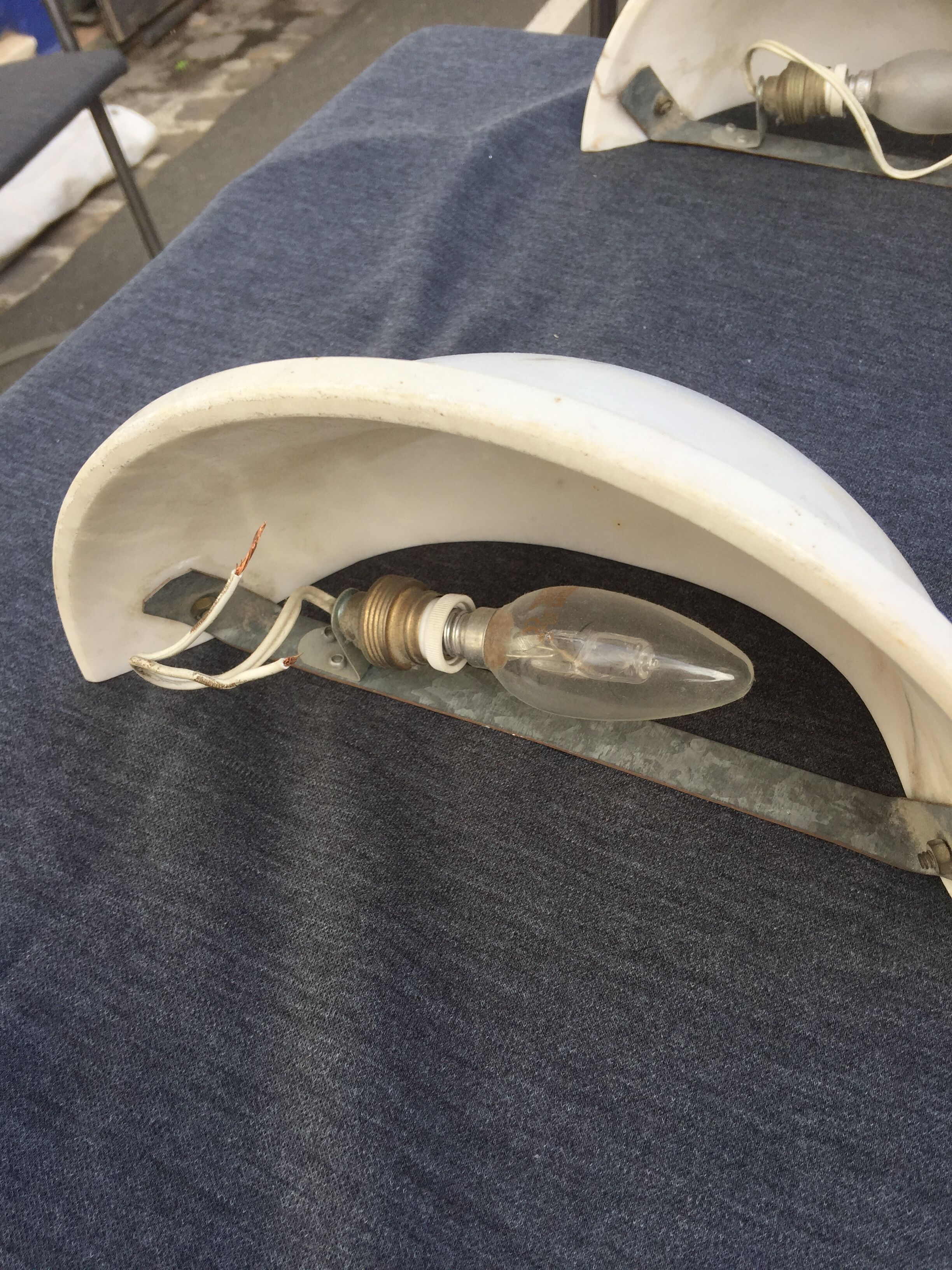 Pair of alabaster sconces Art deco