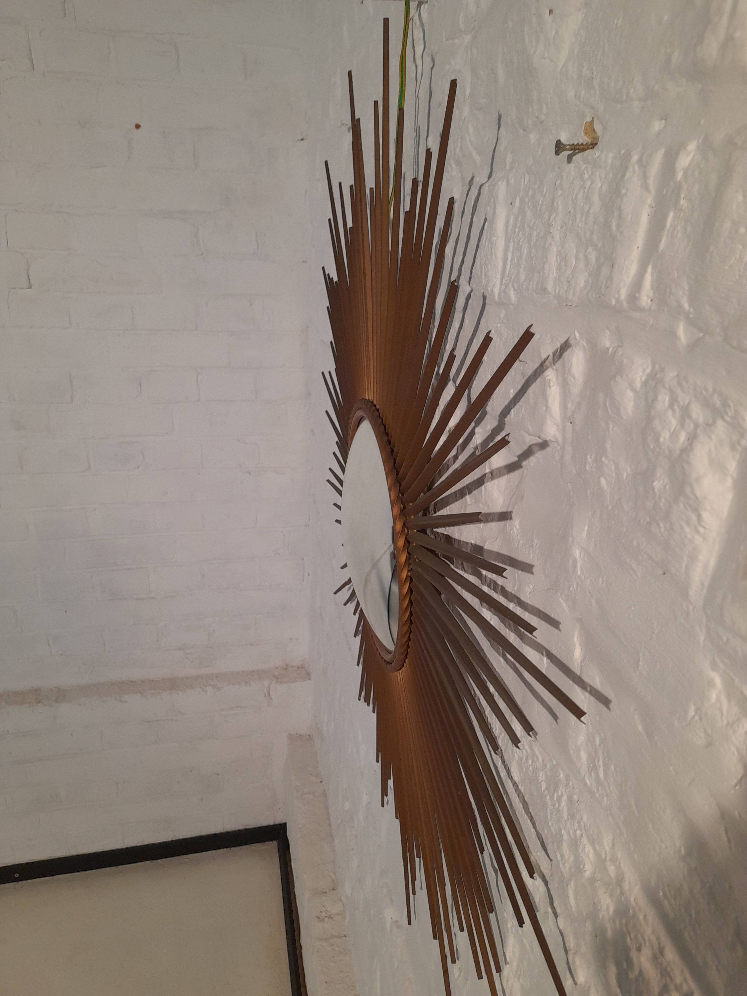 Large vintage Chaty Vallauris sun mirror