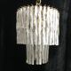 Mazzega two-tone glass chandelier twisted 1960