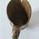 Handcrafted green and brown glazed ceramic pitcher, 1960s-70s