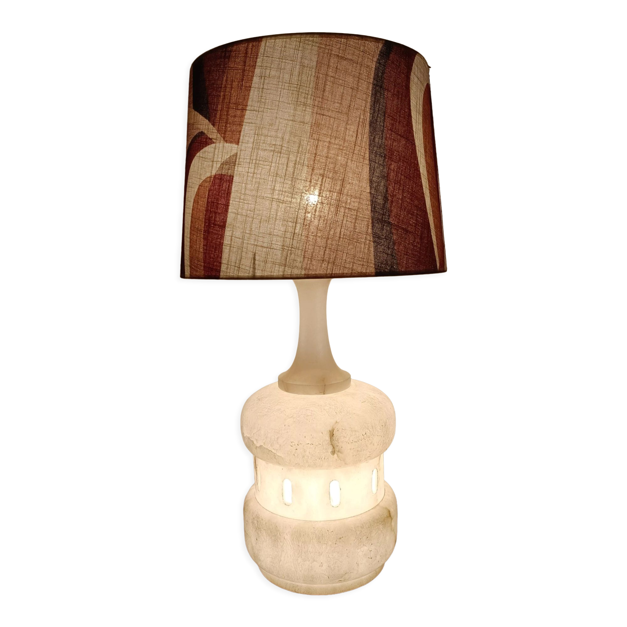 Vintage lamp from 1970 in alabaster - Italian lampshade