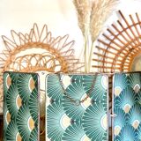 Vintage triptych barber mirror