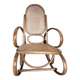 Rocking chair in wood and cane