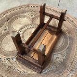 Wooden bench brutalist style