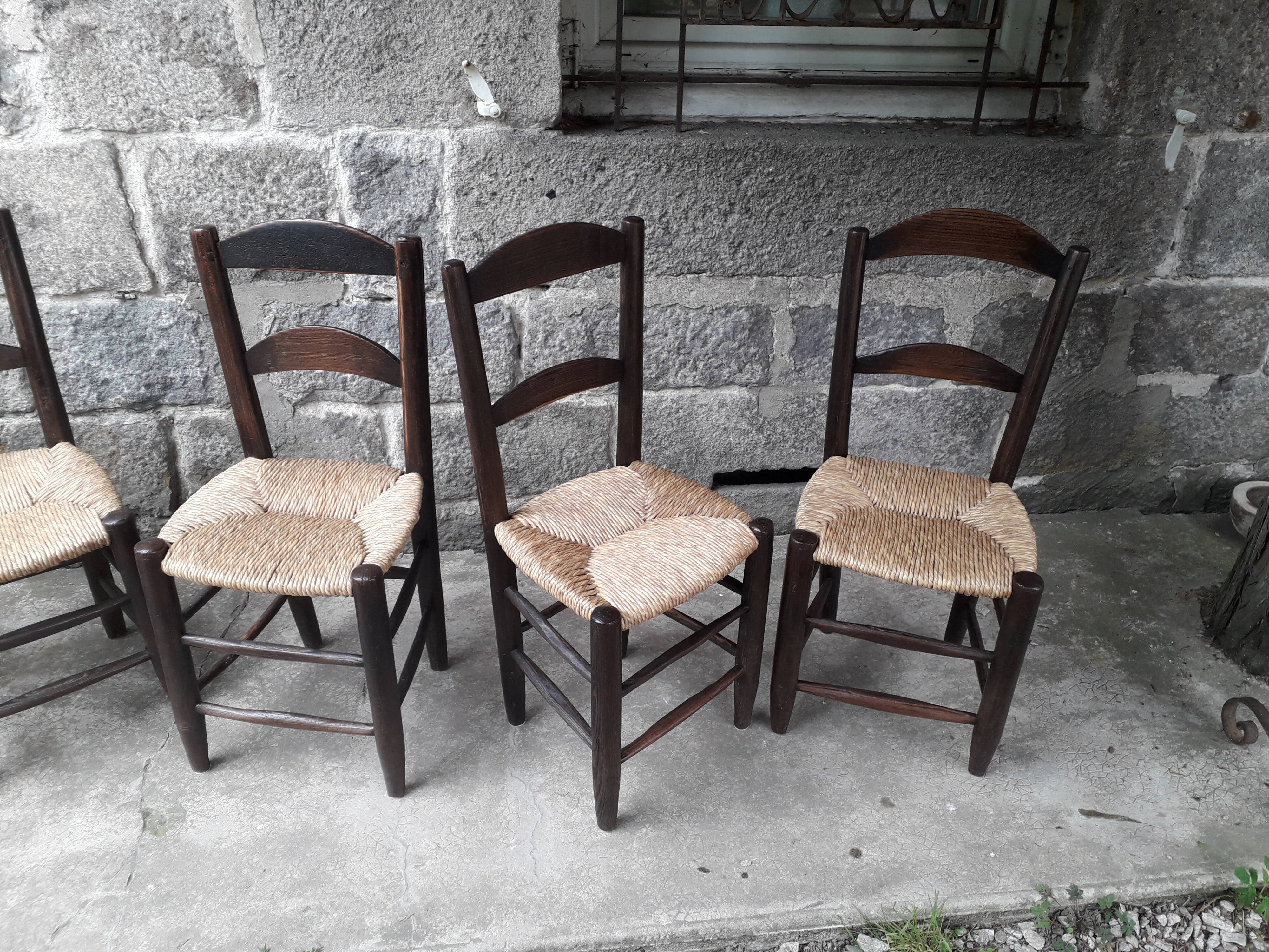 Mulched brutalist chairs, set of 6