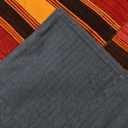 Tapis kilim ethnique turc rouge et orange, 173 x 225 cm
