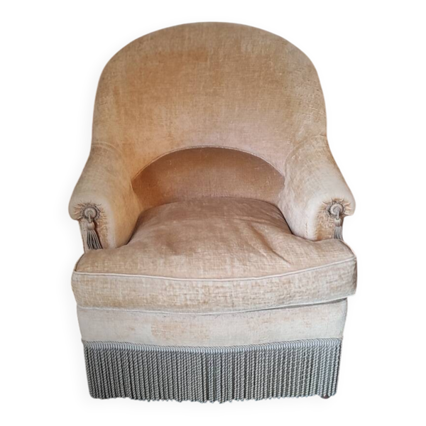 Fauteuil crapaud en velours